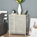 Cassettiera a 7 cassetti, unità organizer a torre, contenitori in tessuto facili da estrarre con struttura in metallo per camera da letto, armadi