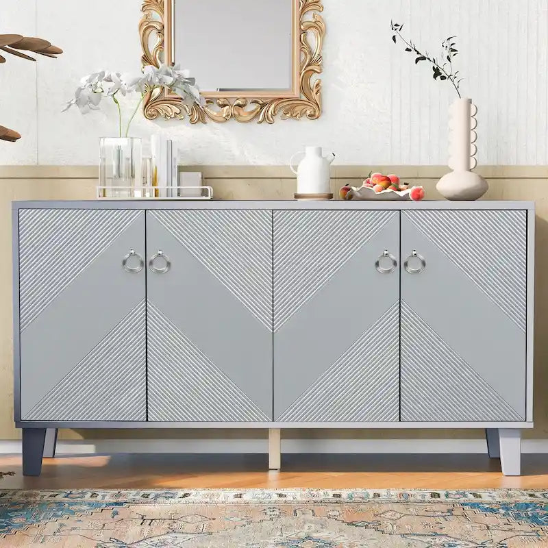 Mobile di lusso decorato con motivi geometrici