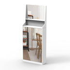 Scarpiera con 3 specchi, Scarpiera salvaspazio per Ingresso, Scarpiera Verticale per Porta d'Ingresso, Esterno, Camera da Letto