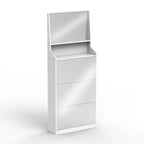 Scarpiera con 3 specchi, Scarpiera salvaspazio per Ingresso, Scarpiera Verticale per Porta d'Ingresso, Esterno, Camera da Letto
