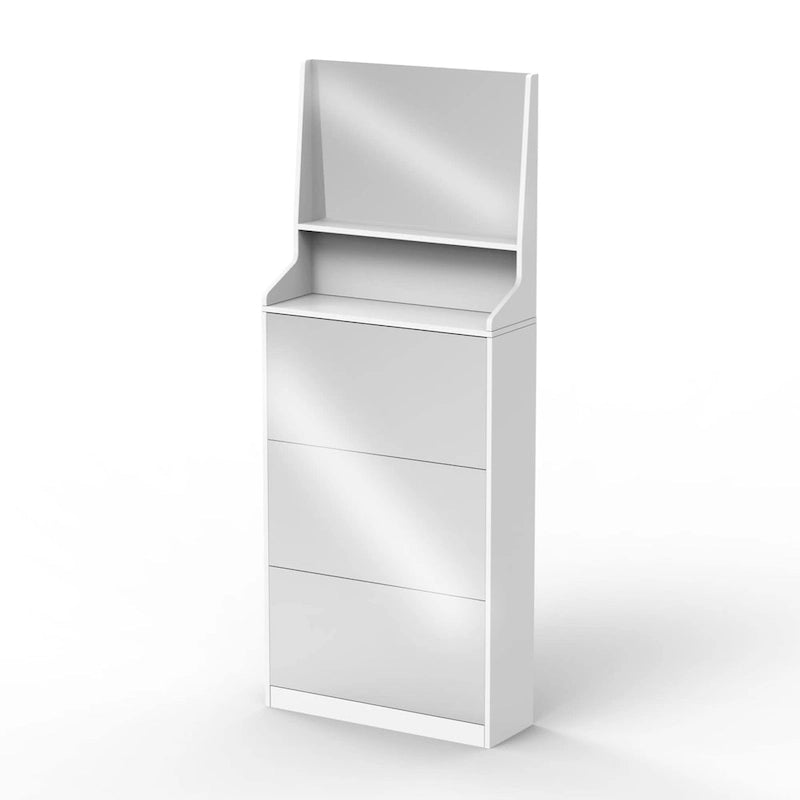 Scarpiera con 3 specchi, Scarpiera salvaspazio per Ingresso, Scarpiera Verticale per Porta d'Ingresso, Esterno, Camera da Letto
