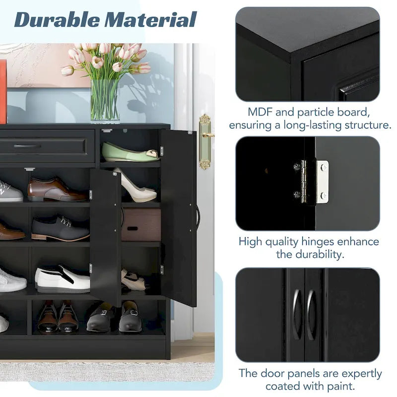 Scarpiera Elegante e Moderna con Ripiani Regolabili, Organizzatore Minimalista per Scarpe con Robusta Superficie Superiore