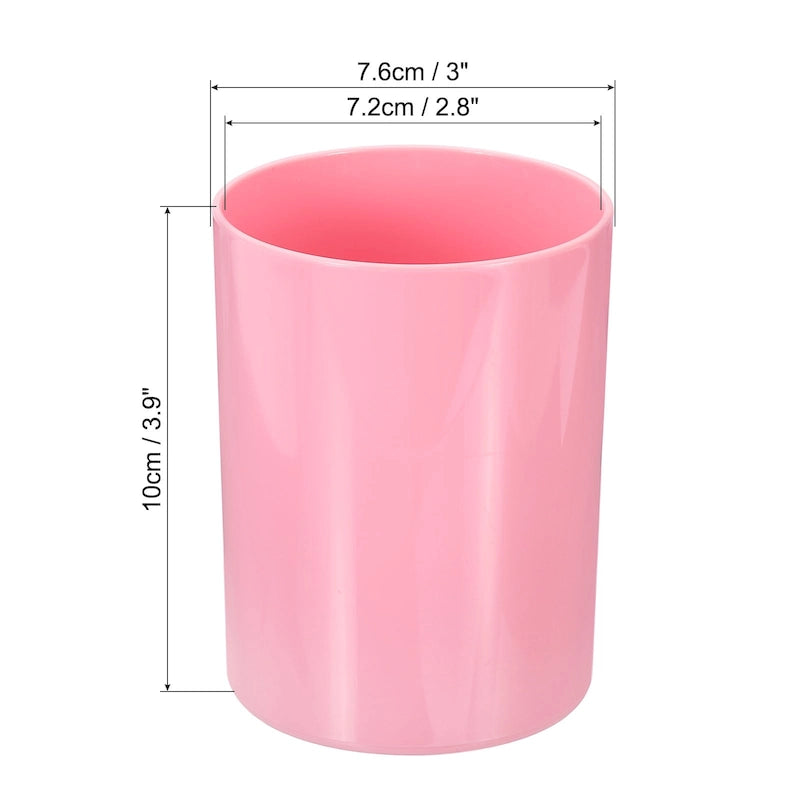 2x Portapenne, Porta Pennelli da Trucco in Plastica, Organizzatore da Scrivania Rotondo