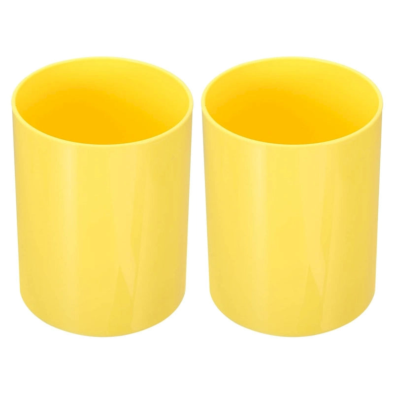 2x Pencil Holder, Plastic Makeup Brush Holder Round Desktop Organizer