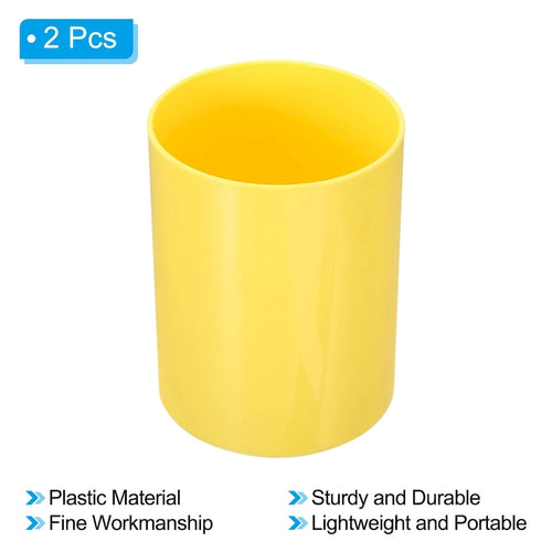2x Portapenne, Porta Pennelli da Trucco in Plastica, Organizzatore da Scrivania Rotondo