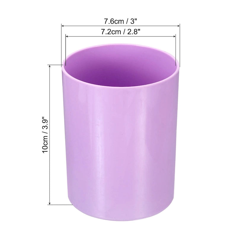 2x Portapenne, Porta Pennelli da Trucco in Plastica, Organizzatore da Scrivania Rotondo
