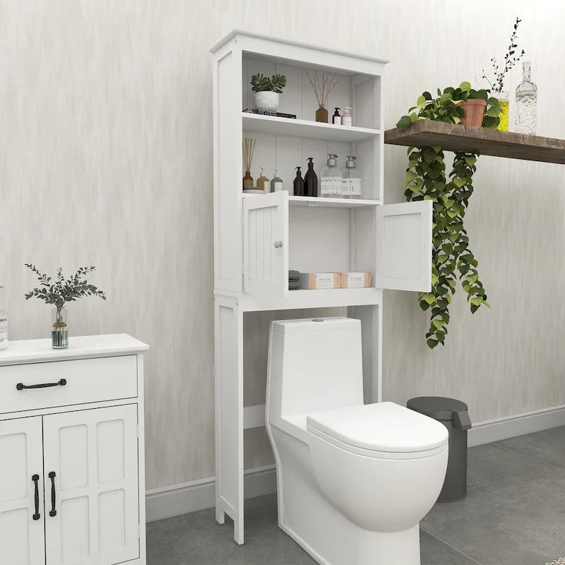 Armadietto da bagno salvaspazio sopra WC con 2 ante - 9.06 x 24.80 x 69.69