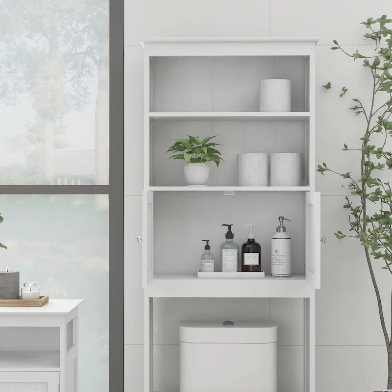Armadietto da bagno salvaspazio sopra WC con 2 ante - 9.06 x 24.80 x 69.69