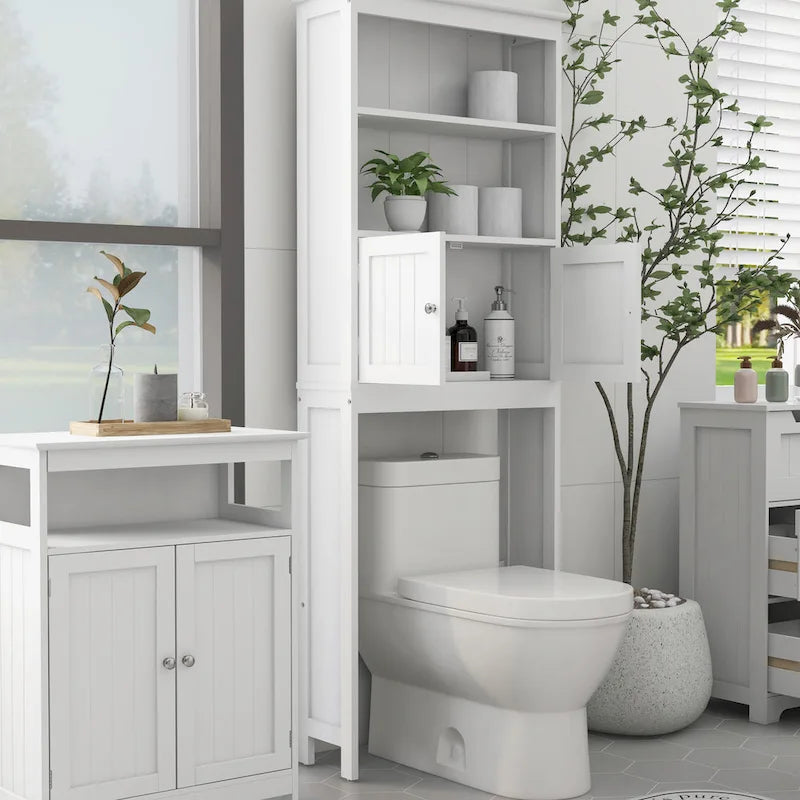 Armadietto da bagno salvaspazio sopra WC con 2 ante - 9.06 x 24.80 x 69.69