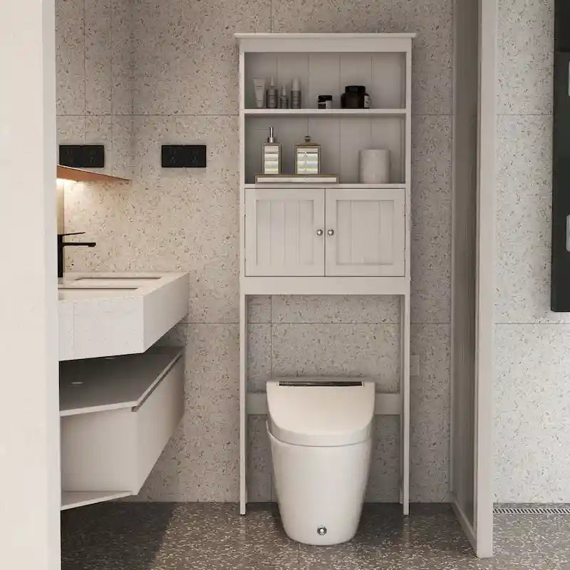 Armadietto da bagno salvaspazio sopra WC con 2 ante - 9.06 x 24.80 x 69.69