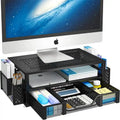 Supporto per monitor in metallo a 2 ripiani