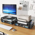 Supporto per monitor in metallo a 2 ripiani