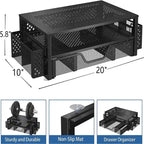 Supporto per monitor in metallo a 2 ripiani