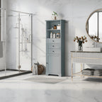 Mobile contenitore moderno bianco con 3 cassetti e ripiani regolabili per bagno, cucina e soggiorno