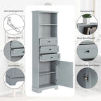 Mobile contenitore moderno bianco con 3 cassetti e ripiani regolabili per bagno, cucina e soggiorno