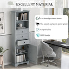 Mobile contenitore moderno bianco con 3 cassetti e ripiani regolabili per bagno, cucina e soggiorno