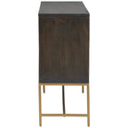 Mobiletto decorativo marrone/oro - 58W x 16D x 37H