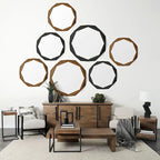 Madia a 4 Ante in Legno Massello Marrone con Dettagli in Metallo Nero - 80,0L x 19,0W x 33,0H