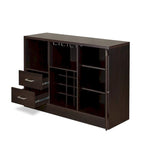 Credenza in legno con sportello laterale, due cassetti, marrone espresso