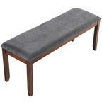 Panca da ingresso imbottita con gambe in legno - 47,5 x 15,5 x 19,5 (L x P x A)