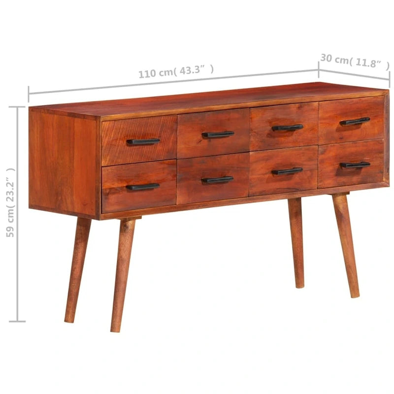 Credenza 43.3x11.8x23.2 Legno Massello di Mango
