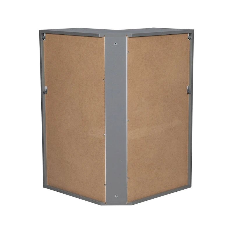 24 x 42 Pensile Facile da raggiungere-Doppia anta-Grigio - 24 x 42 x 12