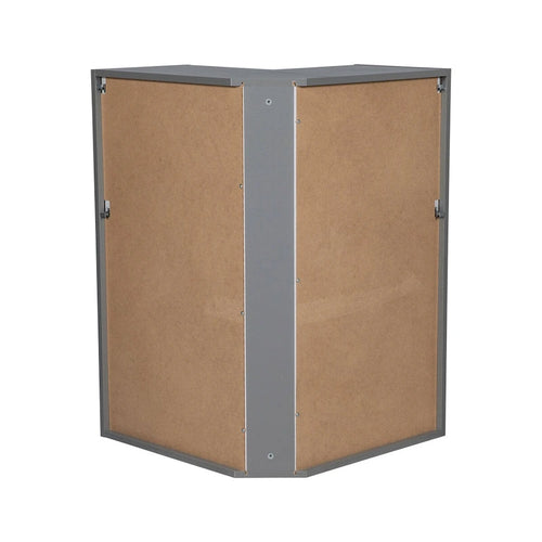 24 x 42 Pensile Facile da raggiungere-Doppia anta-Grigio - 24 x 42 x 12