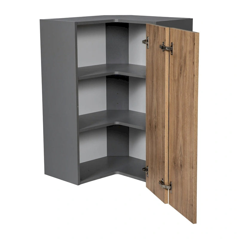 24 x 42 Pensile Facile da raggiungere-Doppia anta-Grigio - 24 x 42 x 12