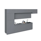 Cucina Serene Collection Grigio & Bianco Lucido Larghezza Base 457,2 cm - 180x107