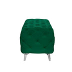Panca Pouf Capitonnè, Poggiapiedi Imbottito in Velluto, Panca d'Appoggio per Soggiorno.