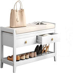 Panca Scarpiera con 2 Cassetti - 14P x 39L x 20A