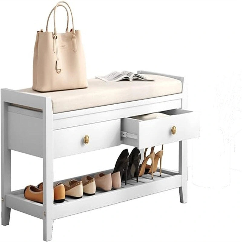 Panca Scarpiera con 2 Cassetti - 14P x 39L x 20A