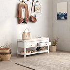 Panca Scarpiera con 2 Cassetti - 14P x 39L x 20A