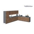 Collezione Cucina Regal Teak Naturale e Base Nera Dimensioni 13Ft di Larghezza - 156x127