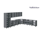 Collezione Cucina Regal Teak Naturale e Base Nera Dimensioni 13Ft di Larghezza - 156x127