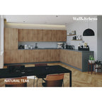 Collezione Cucina Regal Teak Naturale e Base Nera Dimensioni 13Ft di Larghezza - 156x127