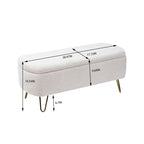 Panca Pouf Contenitore Rivestita in Ecopelliccia - 100L x 40W x 39.37H cm