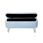 Panca Pouf Contenitore Rivestita in Ecopelliccia - 100L x 40W x 39.37H cm