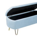 Panca Pouf Contenitore Rivestita in Ecopelliccia - 100L x 40W x 39.37H cm