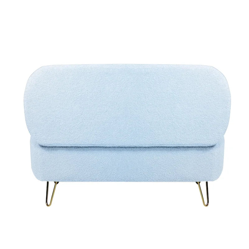 Panca Pouf Contenitore Rivestita in Ecopelliccia - 100L x 40W x 39.37H cm