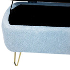 Panca Pouf Contenitore Rivestita in Ecopelliccia - 100L x 40W x 39.37H cm