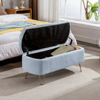 Panca Pouf Contenitore Rivestita in Ecopelliccia - 100L x 40W x 39.37H cm