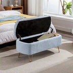 Panca Pouf Contenitore Rivestita in Ecopelliccia - 100L x 40W x 39.37H cm
