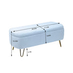 Panca Pouf Contenitore Rivestita in Ecopelliccia - 100L x 40W x 39.37H cm