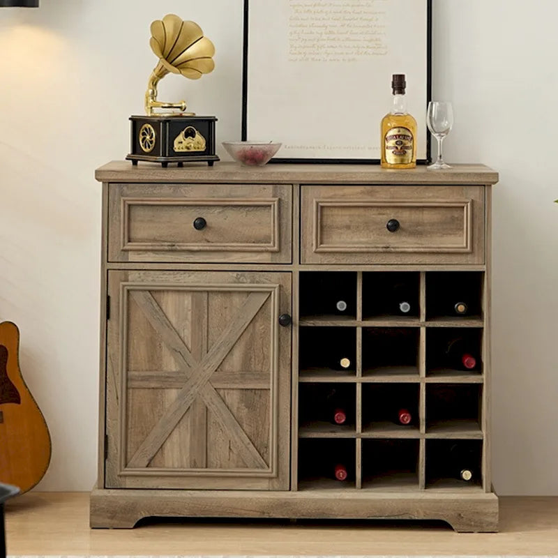 Credenza a buffet con mobile contenitore con 2 cassetti