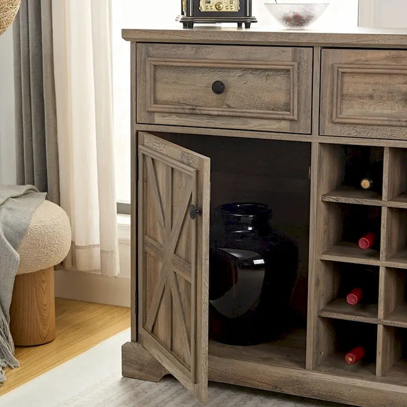 Credenza a buffet con mobile contenitore con 2 cassetti