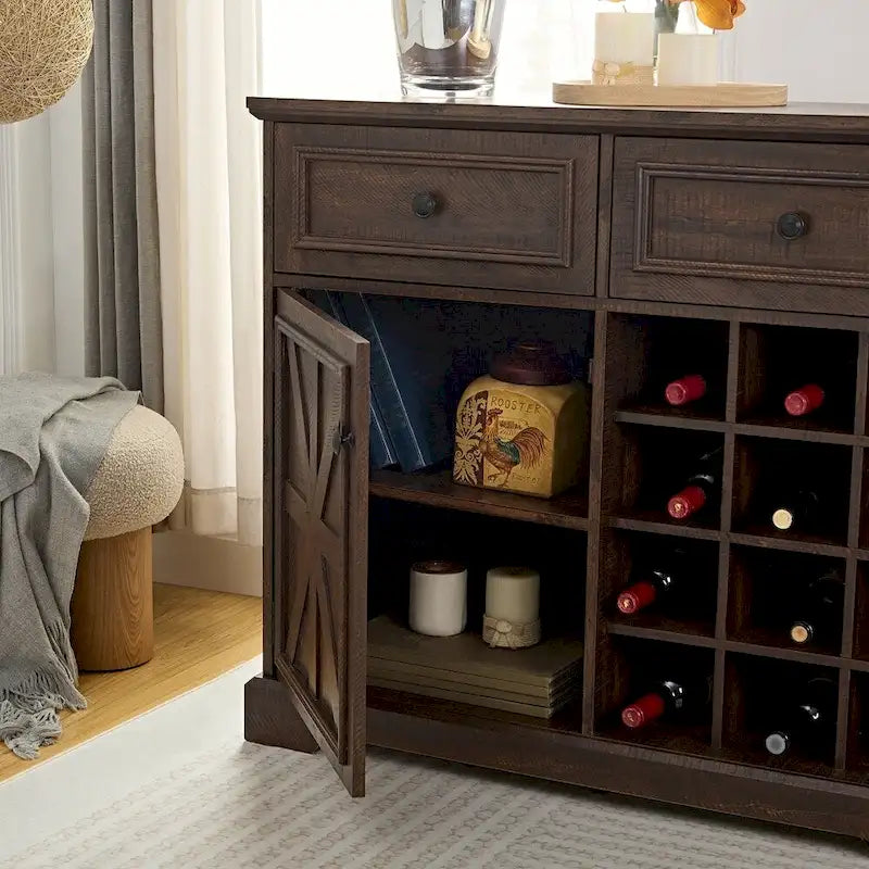 Credenza a buffet con mobile contenitore con 2 cassetti