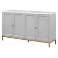 Credenza con spazio contenitivo extra large con maniglie e gambe di supporto in metallo per soggiorno e sala da pranzo