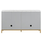 Credenza con spazio contenitivo extra large con maniglie e gambe di supporto in metallo per soggiorno e sala da pranzo