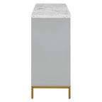Credenza con spazio contenitivo extra large con maniglie e gambe di supporto in metallo per soggiorno e sala da pranzo